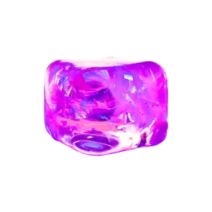 An image of the pink ice cube Kiedle stress ball over a transparent background