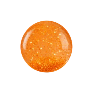 A transparent background image of the orange clear water Kiedle stress ball