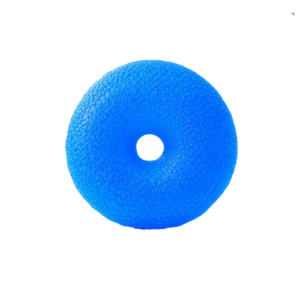 An image of the blue donut squishy Kiedle stress ball over a transparent background