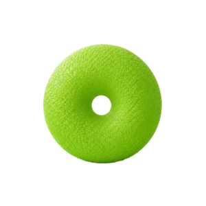 An image of the green donut squishy Kiedle stress ball over a transparent background
