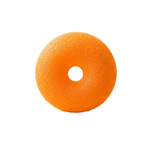 An image of the orange donut squishy Kiedle stress ball over a transparent background