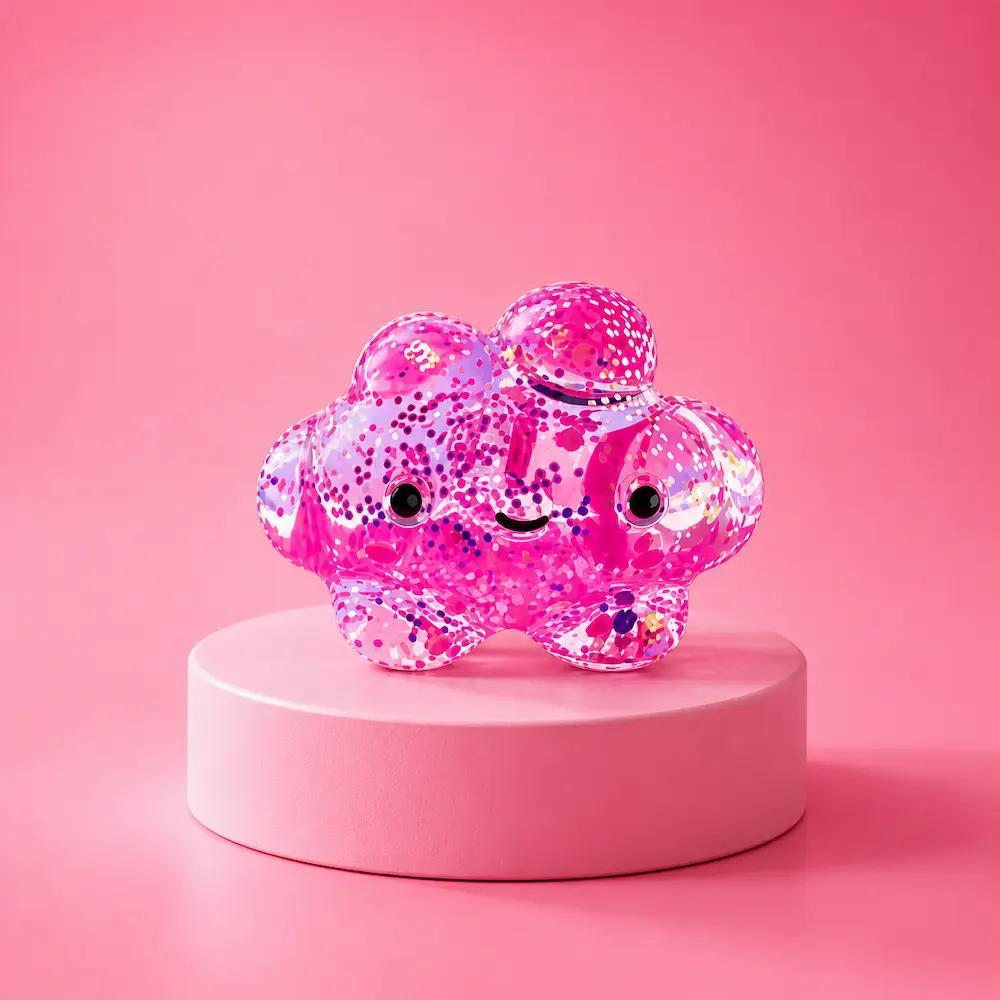 A quiet sensory toy featuring a cloud shaped design 