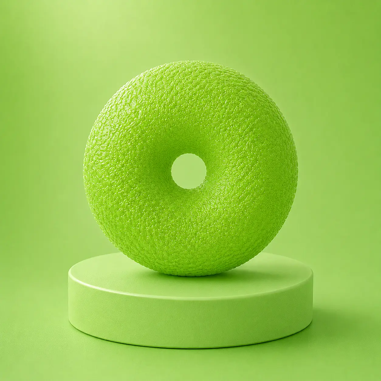 A quiet sensory toy featuring a donut shaped design